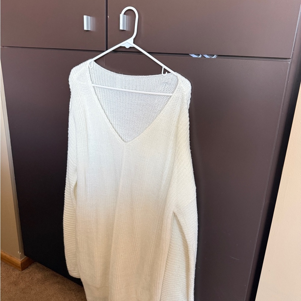 Cozy White Knit Sweater